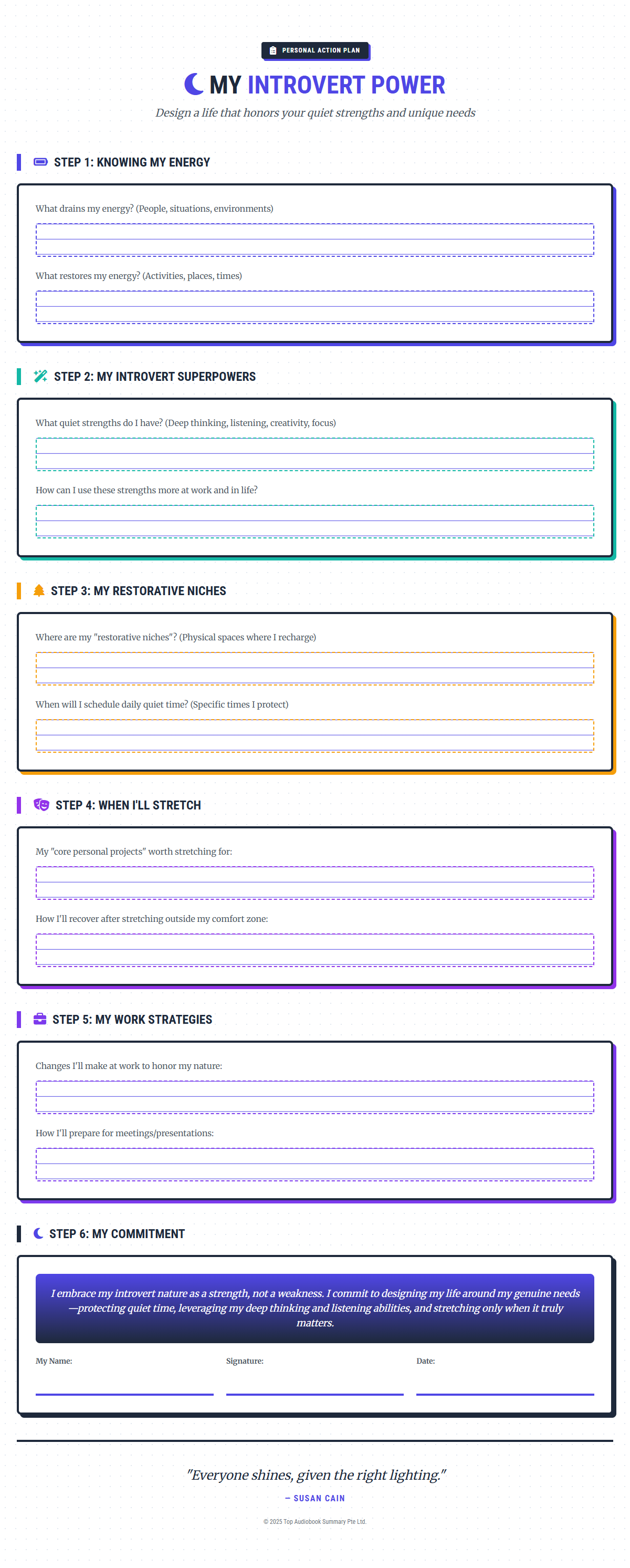 Personal Action Plan Preview